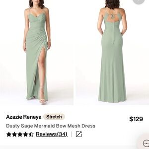 Azazie Reneya Maxi Dress in Dusty Sage